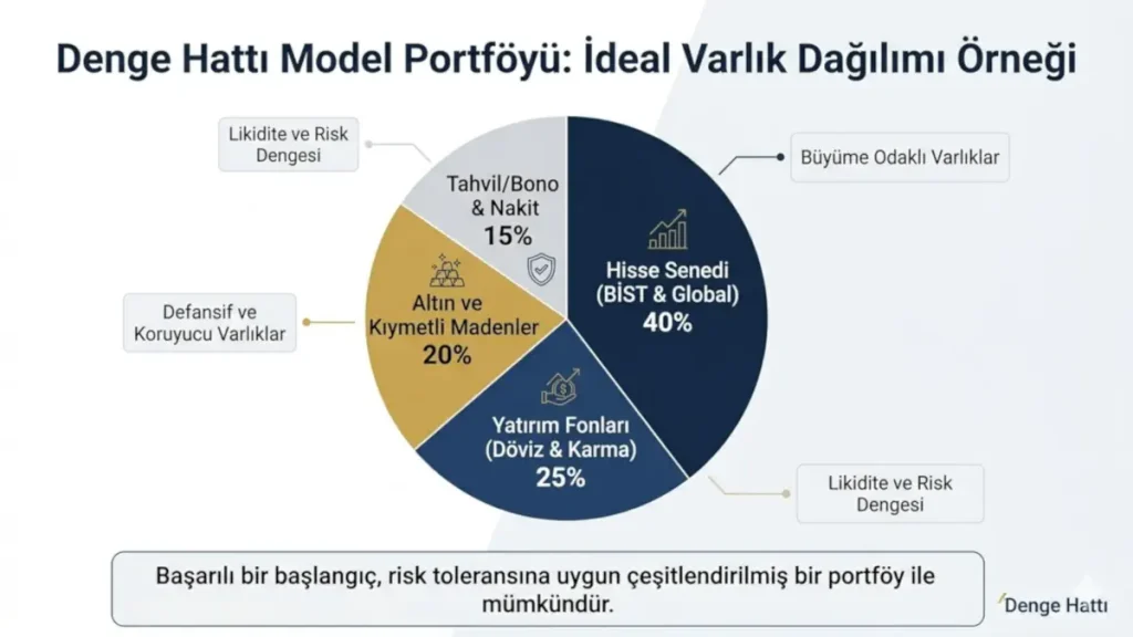Yatırıma nasıl başlanır? İdeal varlık dağılımı ve portföy çeşitlendirmesi grafiği