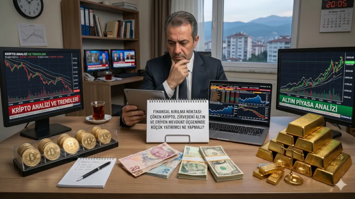 Finansal Kırılma Noktası: Çöken Kripto, Zirvedeki Altın ve Eriyen Mevduat Üçgeninde Küçük Yatırımcı Ne Yapmalı? Kapak görseli