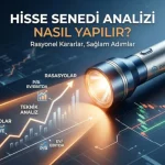 Hisse senedi analizi nasıl yapılır rehberi için temel ve teknik analiz yöntemlerini aydınlatan kapak görseli