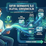 2026 yılı sıfır sermaye ile dijital girişimcilik ve tek kişilik şirketler için sürdürülebilir iş modelleri kapak görseli.