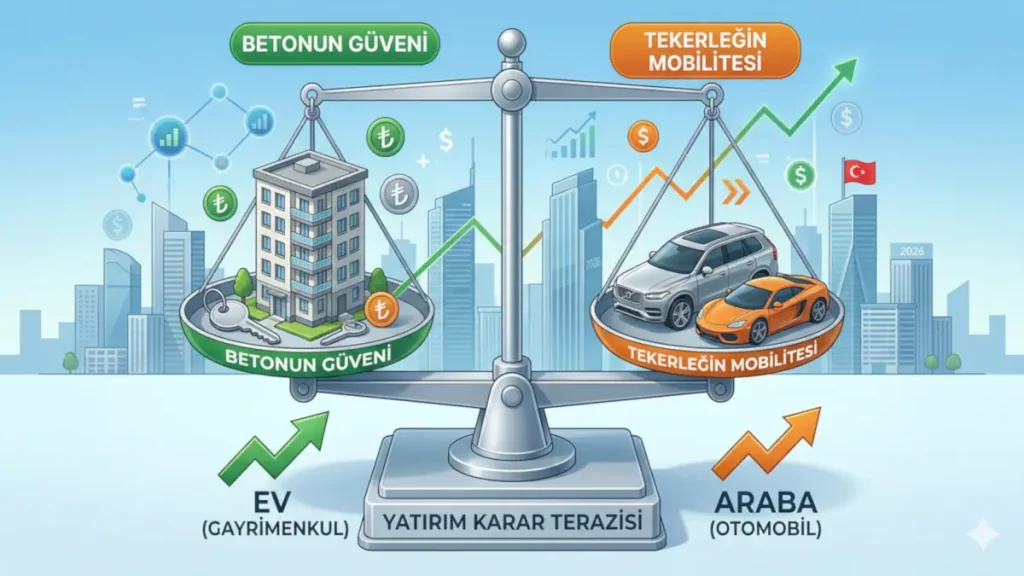 betonun güveni ve tekerleğin mobilitesi ev mi araba mı yatırım olarak daha karlı karşılaştırması 
